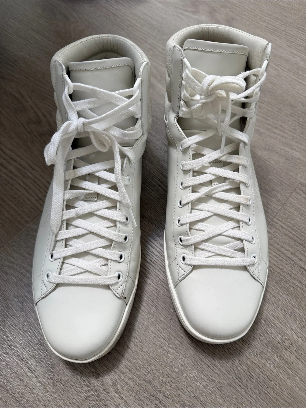 Gucci Ace Men's White High-Top Sneakers - Size 11.5
